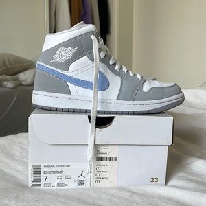 JORDAN MID 1 WOLF GREY ALUM
